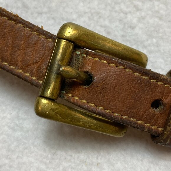 Vintage Dooney & Bourke All Weather Crossbody Bag Tan Taupe Leather 90s - Picture 16 of 16